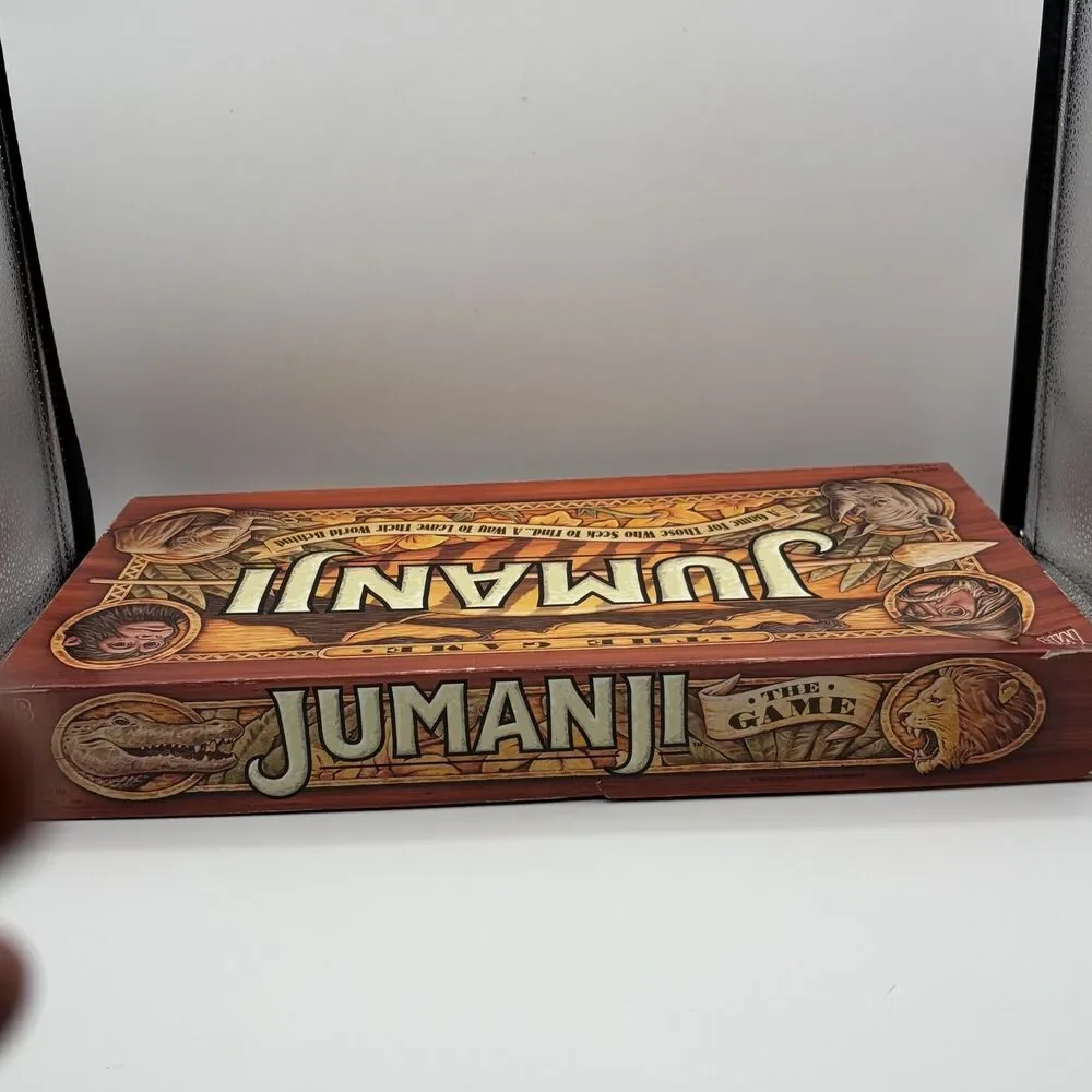 VINTAGE Jumanji The Game COMPLETE Milton Bradley 1995 Family Kids Movie Book